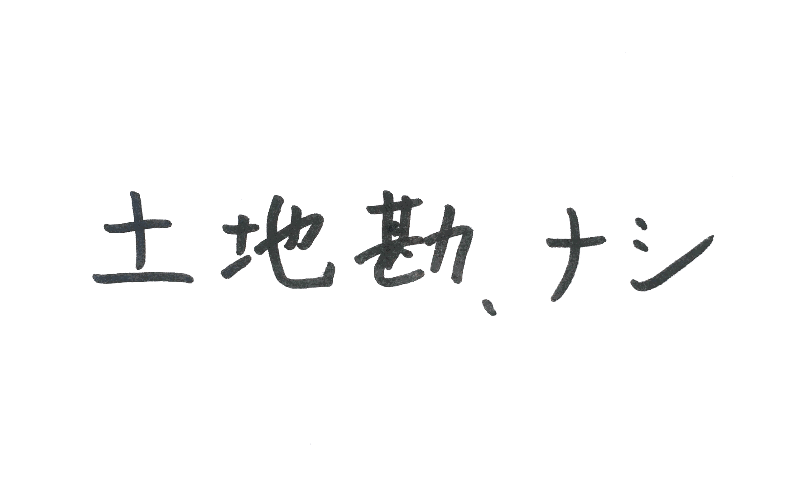 土地勘、ナシ